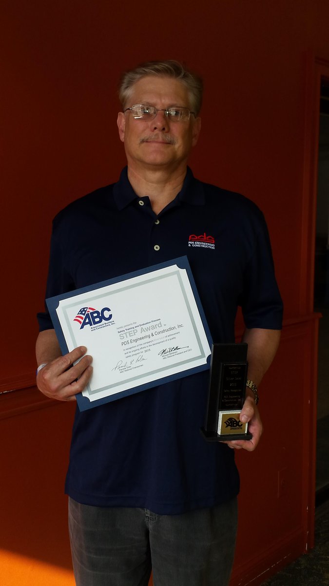 PDSECinc's tweet photo. PDS accepting ABC Step Award. Accepted by Ron Jodice.#PDS @ABCNational http://t.co/C0VwWvSBty