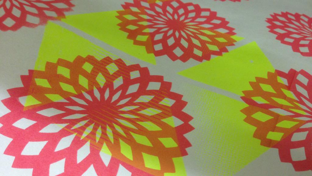 7 days until our experimental screen printed wallpaper project launches! <a href="/LightNightLpool/">LightNight Liverpool</a> #machine2015