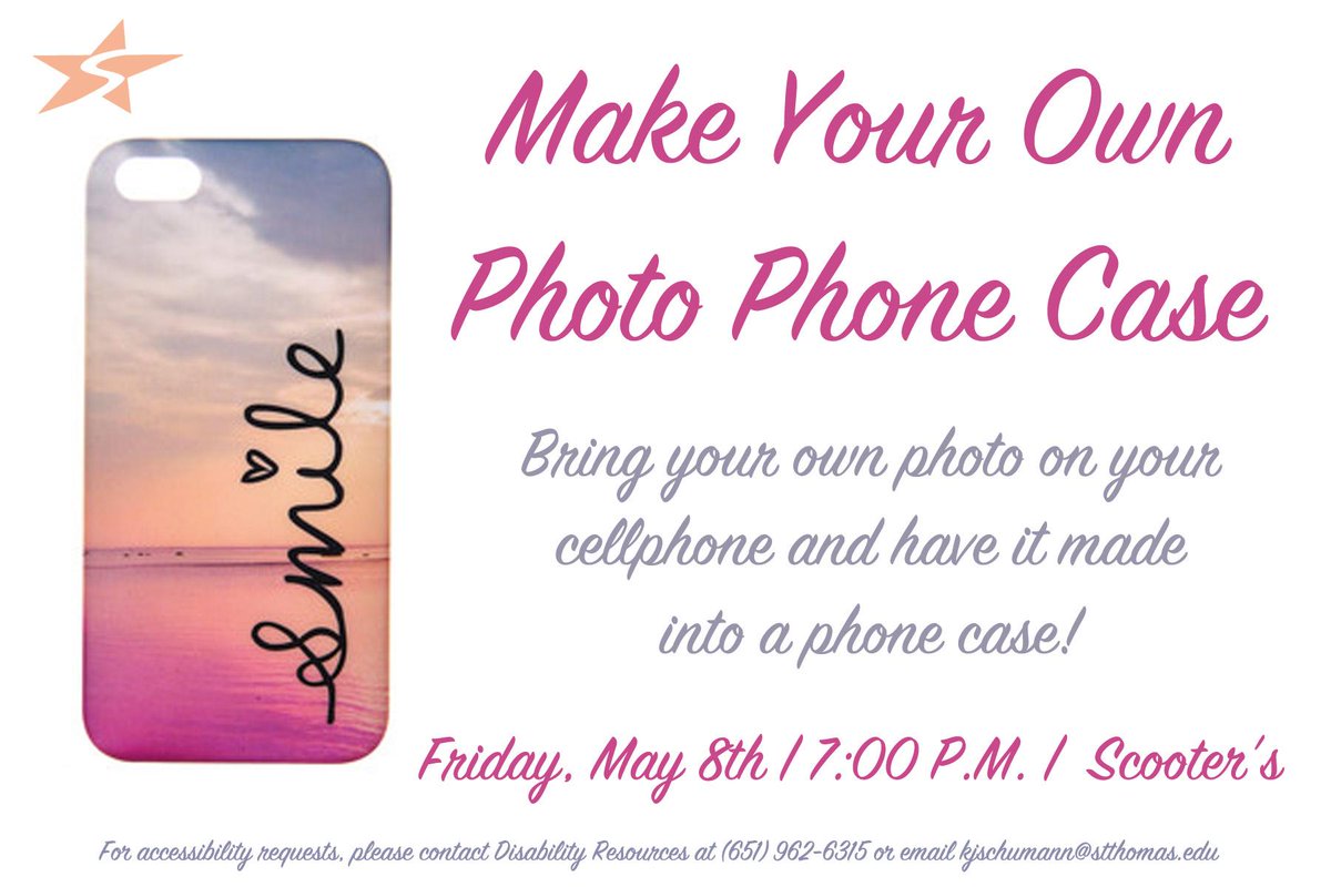 USTSTAR's tweet photo. Need a new phone case? Come to make your own phone case tonight! #FridayUnwind #USTFreeFood http://t.co/gcJCluiBap