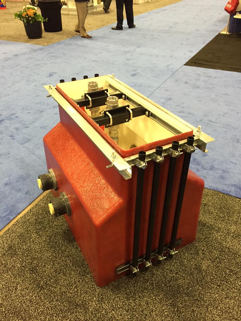 PCIsumps's tweet photo. NEWEST fiberglass dispenser sump that could change how you do future installs. Booth 614see how! #swexpo15 #PCIsumps http://t.co/YLUQ3tIDtd