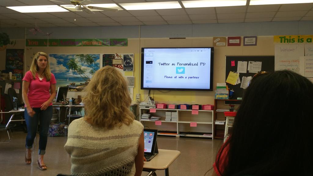 Attending Mrs. Mendelis' - Using Twitter for Personalized PD. Great session# superintendentsday