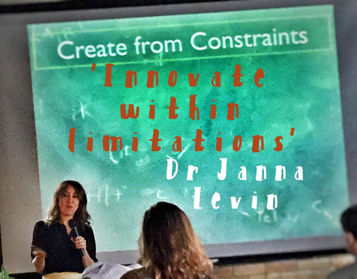 alankay1's tweet photo. Innovate within limitations - Dr Janna Levin #breakthrough @JannaLevin @AllisonMullin http://t.co/0WaO3HNMRg