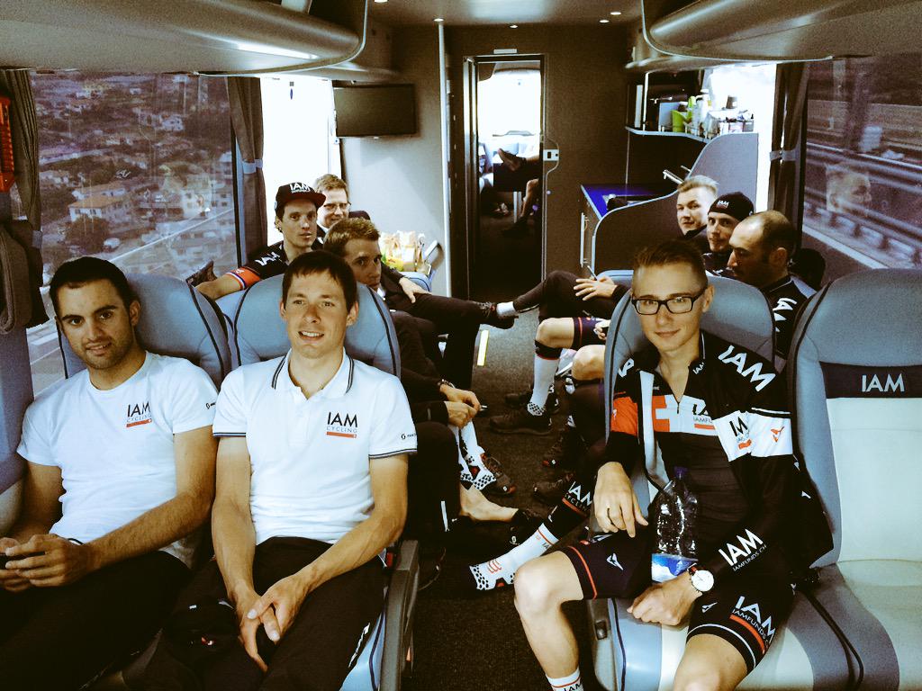 On the road to the team's presentation #TeamIAM #Giro #SanRemo #WithSmiles