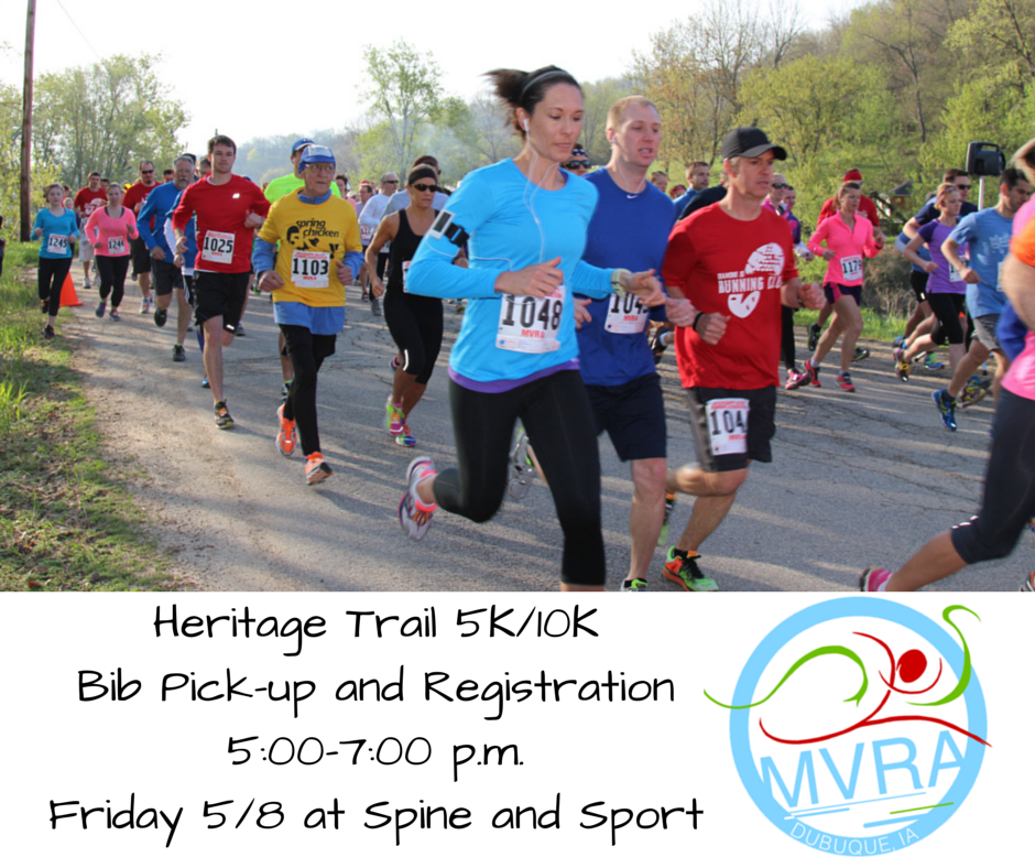 Start your Sat. at the Heritage Trail 5K/10K! LAST CHANCE TO REGISTER today at <a href="/SpineSportCC/">Spine & Sport Chiropractic Center P.C.</a> from 5-7. #run #Dubuque