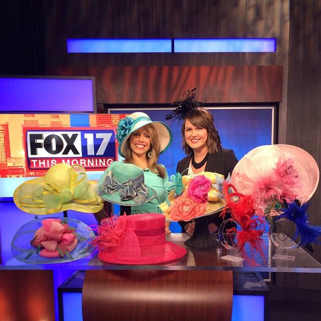 RhodesStyle's tweet photo. Great @TNSteeplechase segment on @wztv_fox17 featuring our gorgeous #hats! Tag photos with #NfocusHat to win prizes! http://t.co/bWQdIswtZv