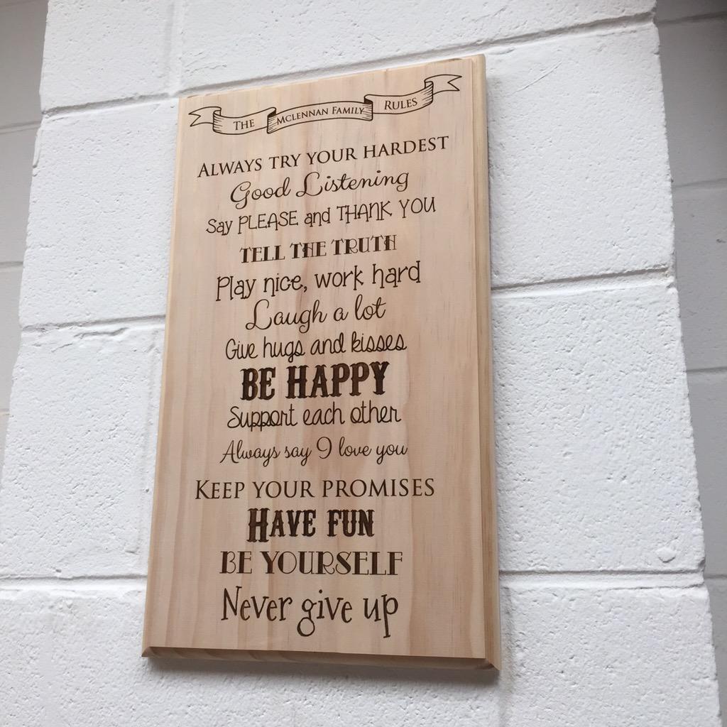 A fun way to ensure some basic rules are within a happy home!! My favourite to our children is "good listening" RT