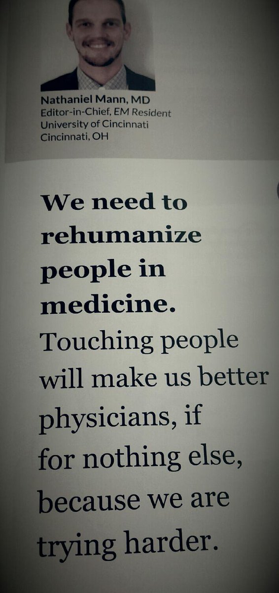 Jeff__Riddell's tweet photo. A reminder from @emresidents via Nathaniel Mann:
Touch patients, be human. 
Spend less time at computer. http://t.co/ZZexTLMidu