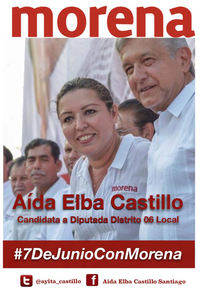 ayita_castillo's tweet photo. #7DeJunioConMorena #DistritoLocalVI #VotaXElCambio @Jorge_GuitarP @Morena_Tabasco @Marisol46468009 @artemisa139 http://t.co/9DdDBgMttW