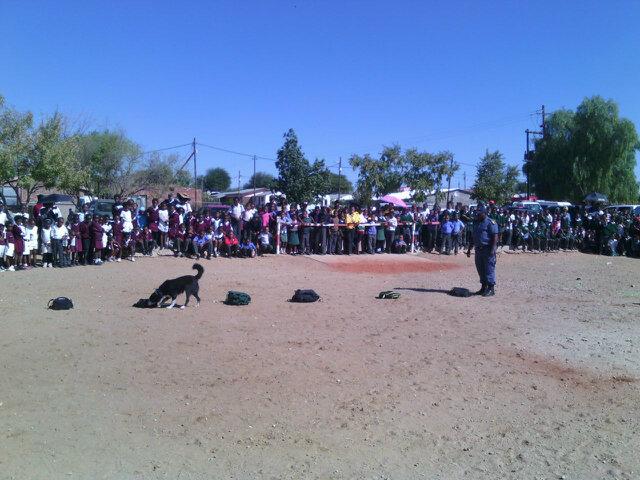 SAPoliceService's tweet photo. #sapsNC 2/2 #AdoptACop: Police band, K9 & #MountedUnits boasted their talents, skills & expertise to the learners. ME http://t.co/EXbDsQs3QU