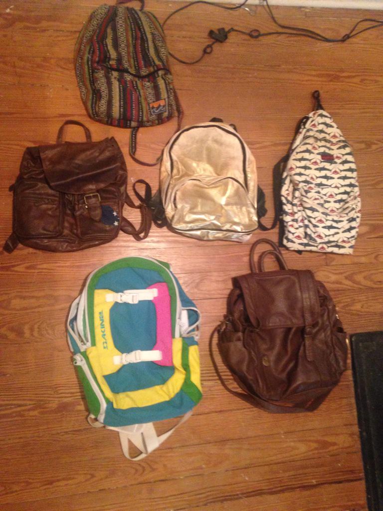 AnnaDegToGo's tweet photo. cleaning out the apartment for move out and I've stumbled upon all the backpacks I've used through college 😭 #mems http://t.co/ssS7LRn86f