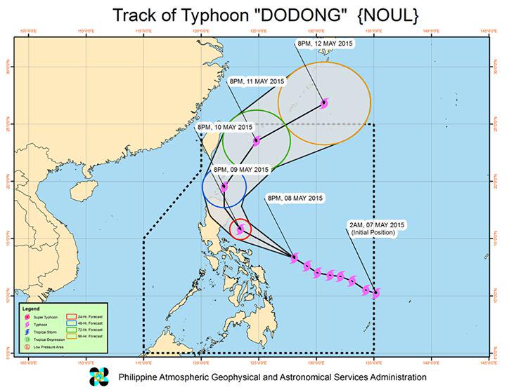 ABSCBNNews's tweet photo. PAGASA: Typhoon #DodongPH has intensified and accelerated. http://t.co/6Ec3ZTpoku