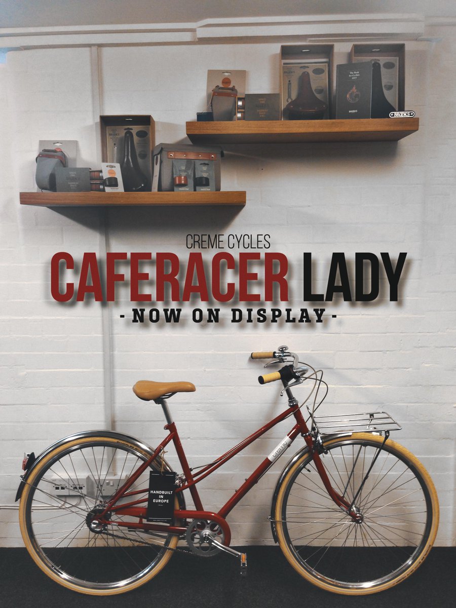 Q88HUB's tweet image. #CremeCycles Caferacer: Lady - now on display :) Take a peek tomorrow, we're open from 10-5 #ShopLocal #Shrewsbury