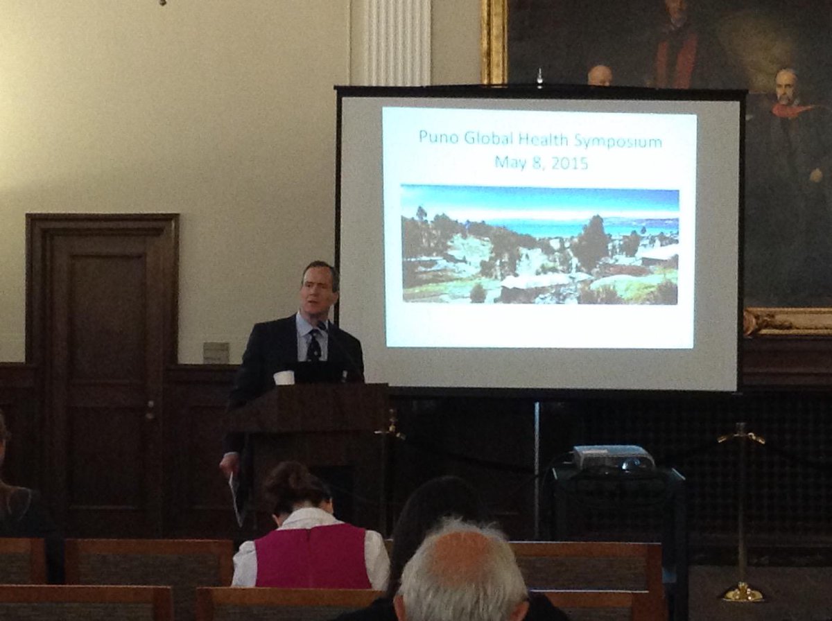 CDsJHU's tweet photo. Dr. Anderson highlighted the importance of high altitude research sites in his introductory remarks. #Puno #JHU http://t.co/bg1eVa3f5p
