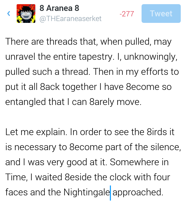 THEaraneaserket tweet picture