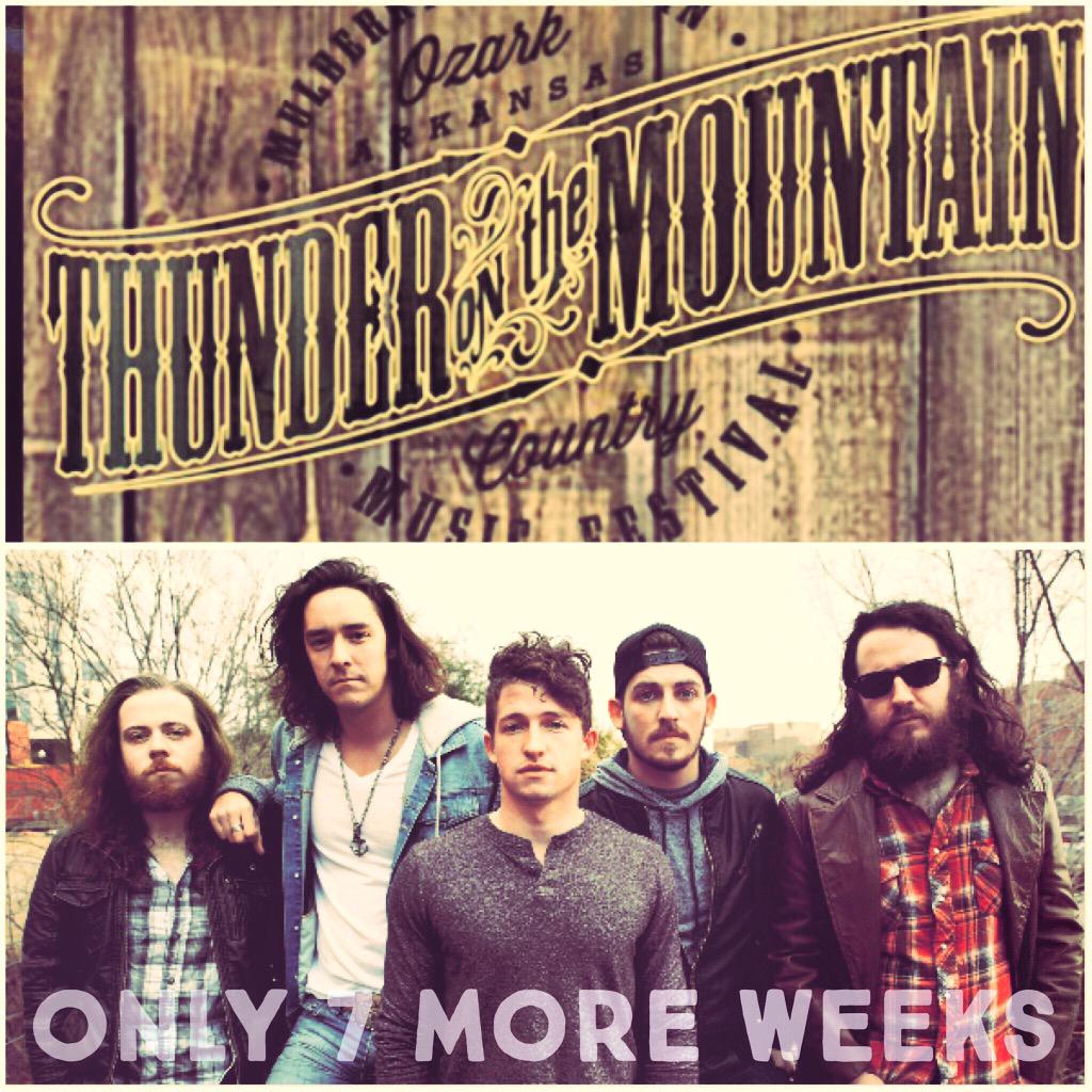 #7weeks <a href="/THUNDERontheMTN/">Thunder Mountain</a> <a href="/933JAKEFM/">93.3 JakeFM</a> #CountryMusicFest