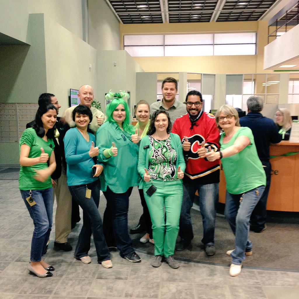 Extra Green (with a little flaming red) Friday @CalgaryPlace_TD #belegendaryprairie @DerekTurner_TD @BrianGervais_TD