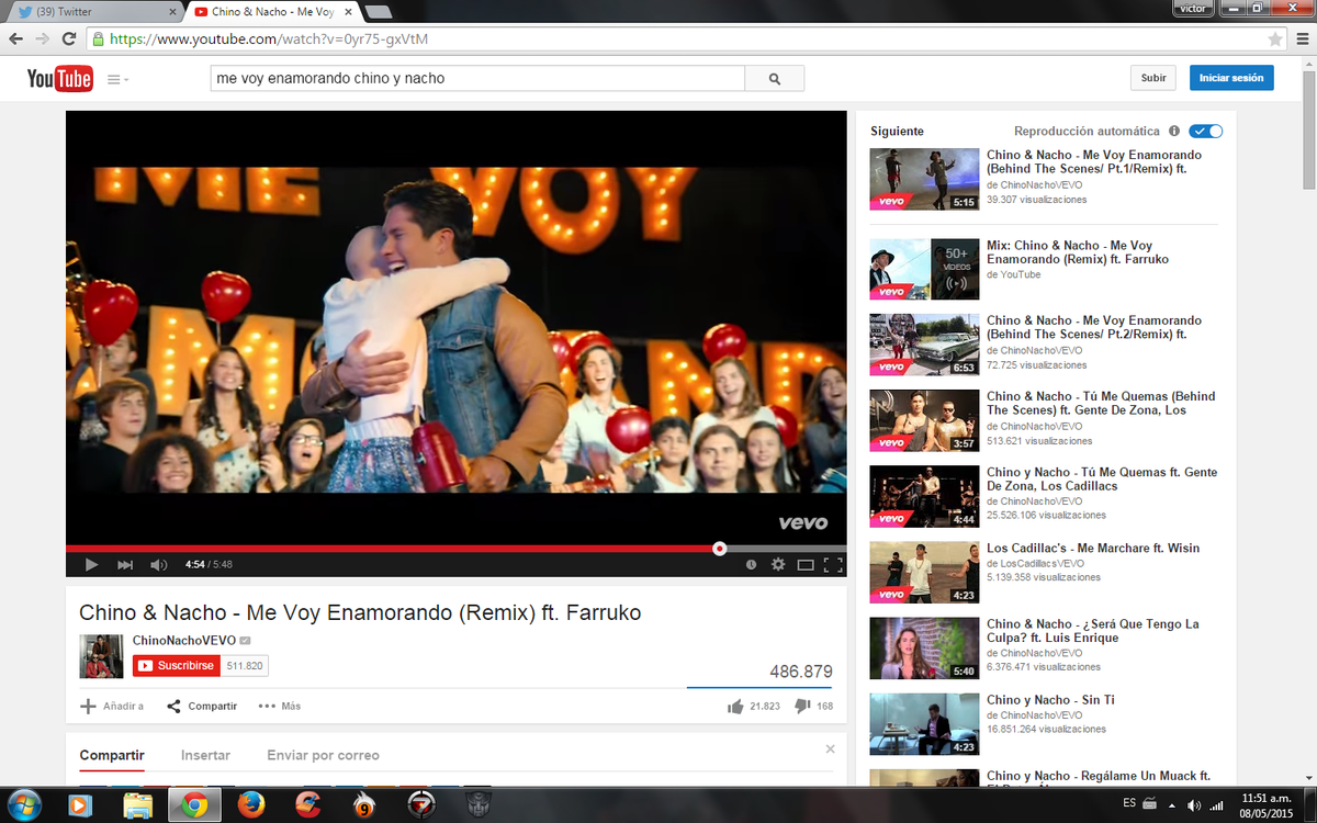 vbsf17's tweet photo. #ChinoyNachoEnLaBomba Abrazo de felicidad, Esto se llama luchar por la vida @LaBomba_Televen ☺ http://t.co/e3aO2cYlIN