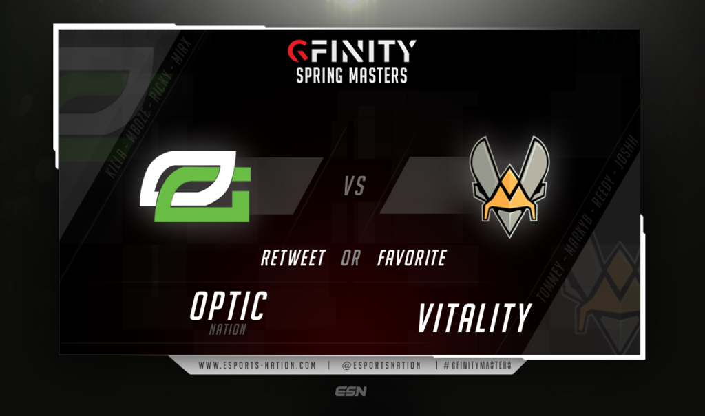 EsportsNation's tweet photo. Up next on the Bravo Stream is going to be @OpTicGaming.Nation vs. @Team_Vitality. RT for ON, Fav for Vitality! http://t.co/PsPVr7DHun