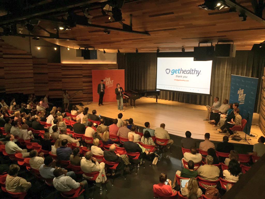 MindyMoo's tweet photo. Blaine with @GetHealthyInc with the 4th &amp; final pitch for $100K "Concierge medicine for the masses" #RiseOfTheRest http://t.co/xXsOKJXA3E