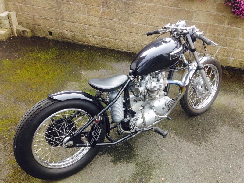 choppertown's tweet photo. Adam Hudson's t120 - 1st Place in the British Bobbers category of this year's #C3BC - via http://t.co/jfUXUeSfiN http://t.co/ynOQhzJU3R