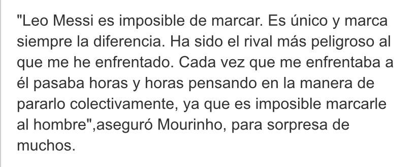 korkukafesi's tweet photo. Esto dijo Mou sobre Messi. El mundo se rinde a los pies del argentino. http://t.co/fDbbeQrFs0