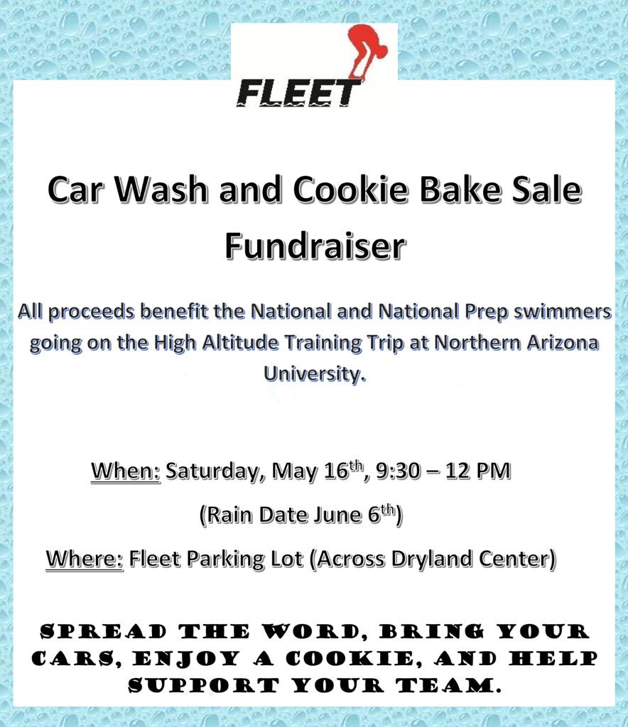 Car Wash / Bake Sale
Swimmers with a Goal
#SWAG