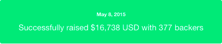ToraniMixTank's tweet photo. WE DID IT! Today at 8:05AM PST @Torani #BlendIns successfully raised $16,738 from 377 Backers on @kickstarter! http://t.co/5qn1miugXz