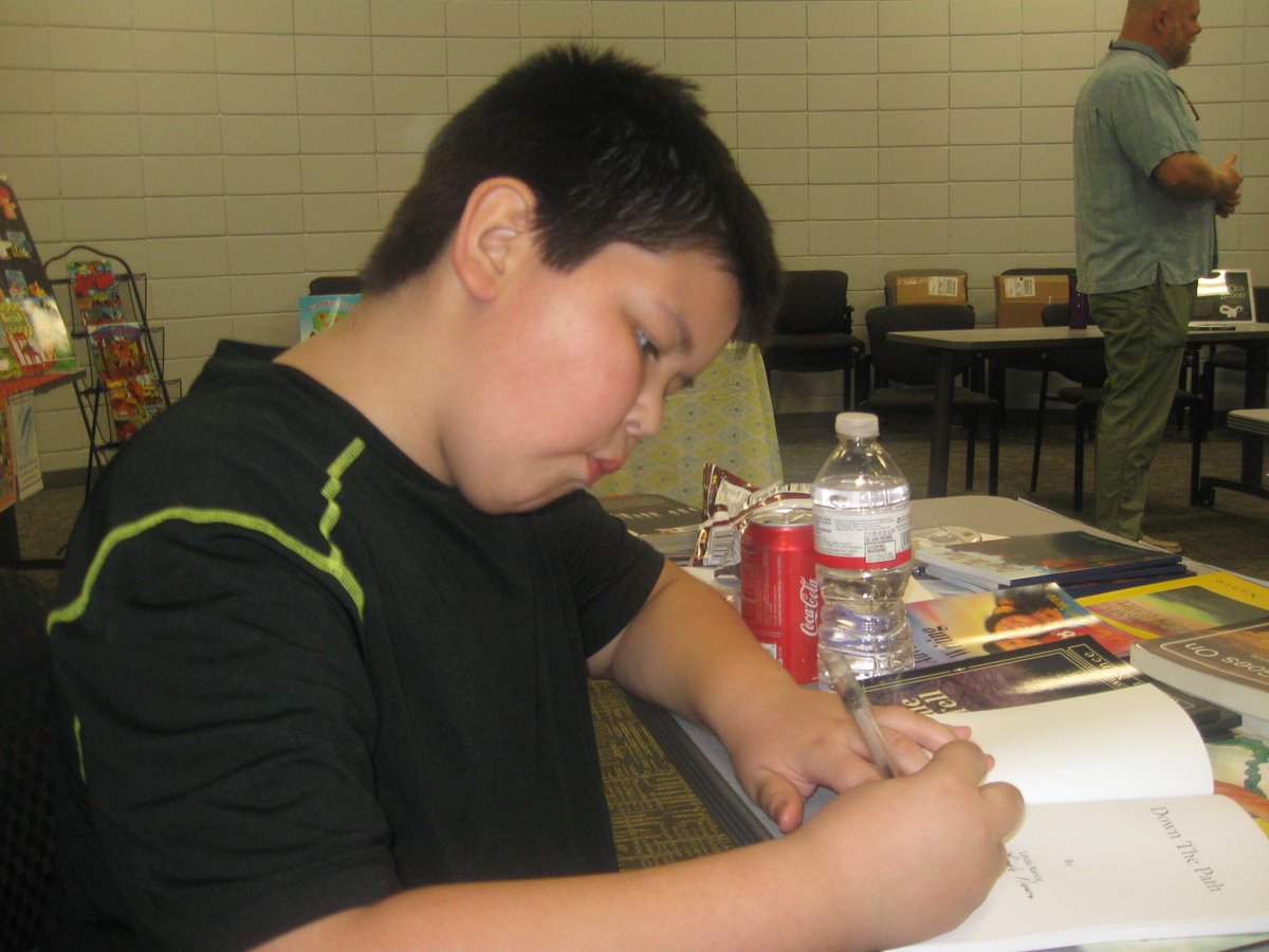 My grandma <a href="/LindaJNance/">Linda Nance</a> and I did make it to the authors fair and had a good time and book signing of my book