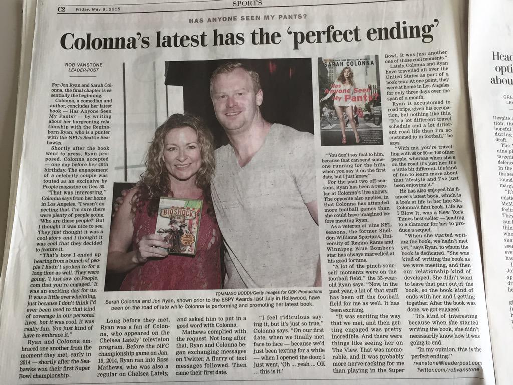coreyhuber's tweet photo. @sarahcolonna &amp; @JonRyan9 (the Beyoncé &amp; Jay-Z of Regina) r featured in today's @leaderpost (also go buy @HASMyPants) http://t.co/iZBqzhtWC6