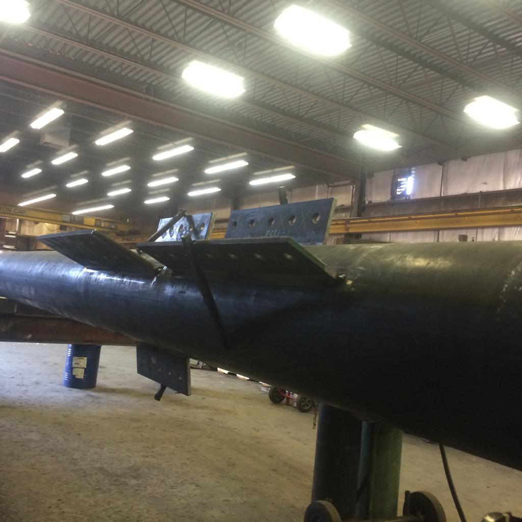 ReoWeldingCo's tweet photo. Although extremely difficult cool looking multi intersecting steel connection on round pipe some plates through pipe http://t.co/H9qGvAaR6v
