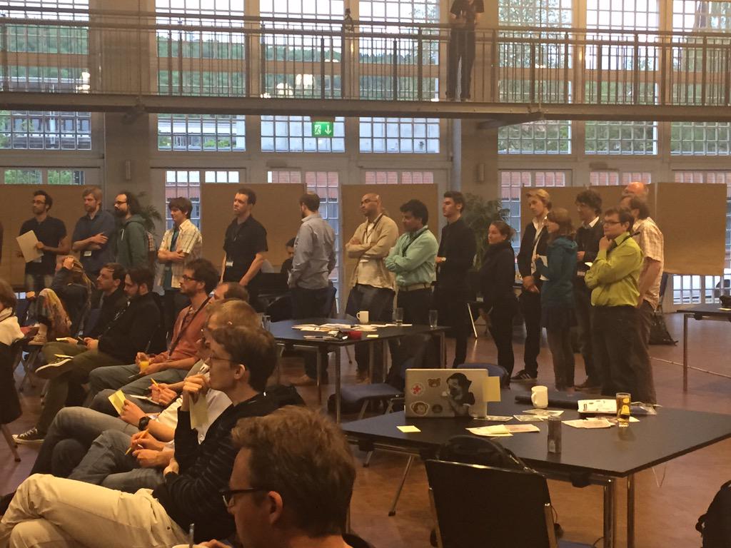 SWSaar's tweet photo. It's not stopping - even more pitches! From light field camera and interactive printable displays to cyber security! http://t.co/Nz3Clq06xt