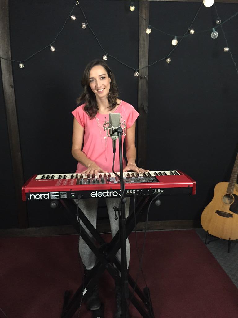 jennbostic's tweet photo. Doing a little filming for #EmergingArtists today. #Talkapolis #indie #music #nord #keyboard #songwriter @talkapolis http://t.co/mzNrJEt7x4