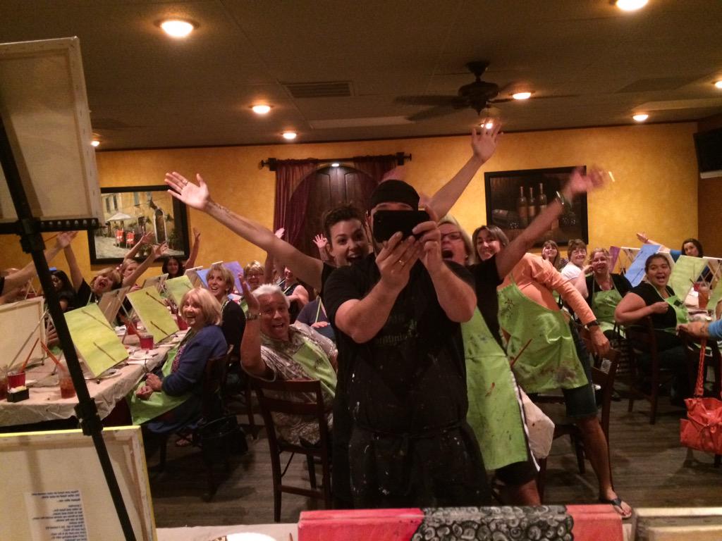 RT @paintnitephx: Ryan &amp; Maci were getting silly with their #selfies last night <a href="/Floridinos/">Floridino's Chandler</a> #drinkcreatively