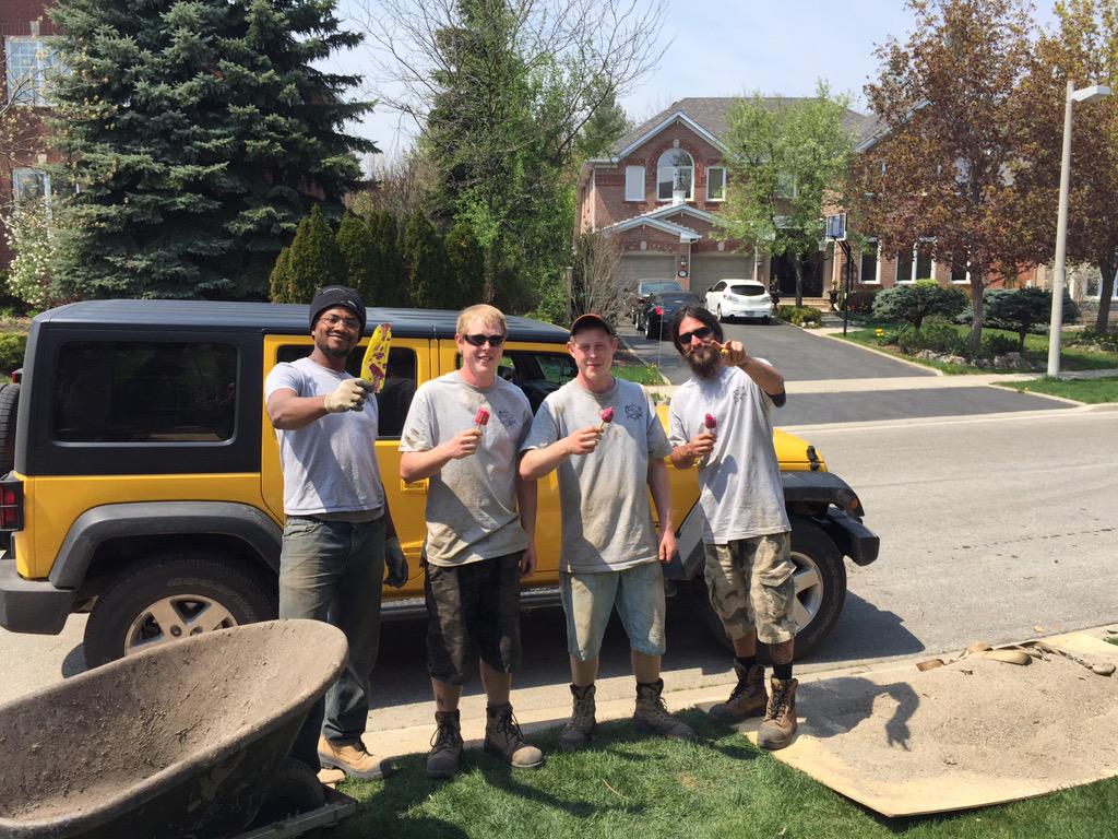 TechoGP's tweet photo. @TechoGP: Peace, love, and landscaping #keepingcool with the #Cooldownmachine @techobloc @jamesdroth @paverpete1 http://t.co/e104PcDFtp