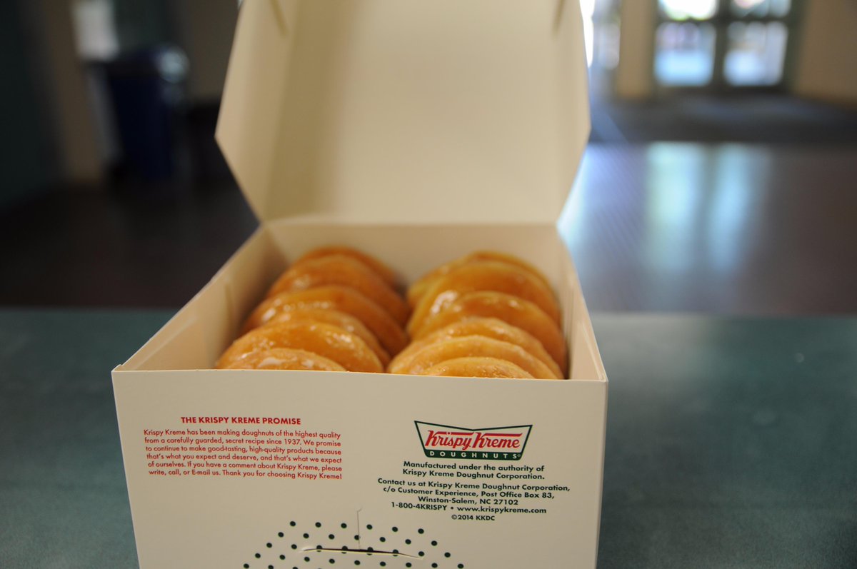 ThunderCafe's tweet photo. Krispy Kreme donuts available in the @ThunderCafe today courtesy of the music department! http://t.co/Orm3OU6THi
