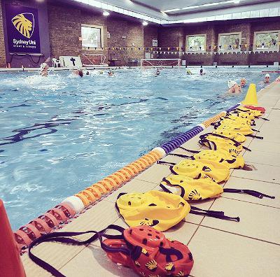 SydUniWaterPolo's tweet photo. Game Day! #NWPL2015 Semi Final v @sharkswaterpolo starting at 4:30pm at Sydney Olympic Park Aquatic Centre. #GoLions http://t.co/vrsHkglZ1s