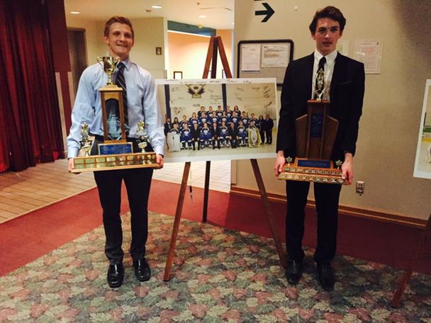 Calgaryray's tweet photo. #royalsmidgetaaa have a strong showing at annual banquet, lots of awards and scholarships, a goalie sweep! http://t.co/ZXyfunUYNH
