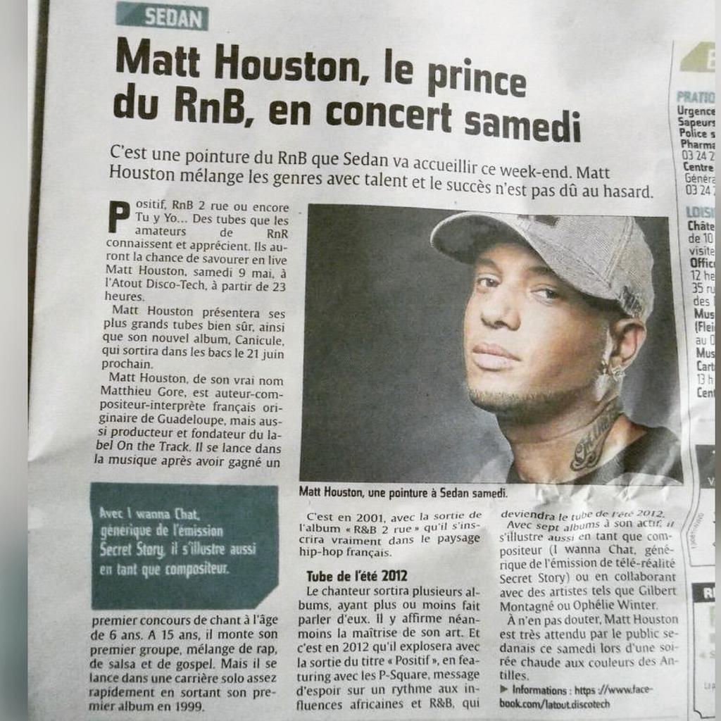 MattHouston971's tweet photo. Samedi 9 Mai - direction SEDAN A l'Atout Discothèque. #showcase #MATTHOUSTON #Canicule #A2mains http://t.co/jL7tn0YqvU