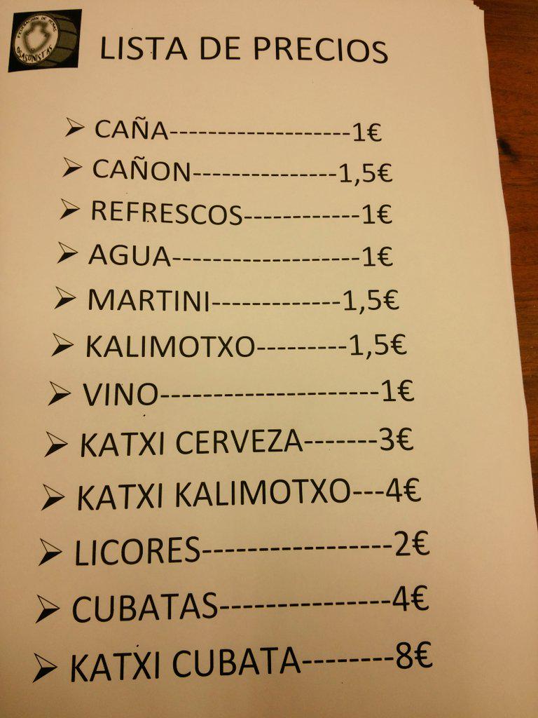 BetiGorri's tweet photo. Ya tenemos prepada la lista de precios para la zona rojilla en la que también habra txistorra y panceta, Os esperamos http://t.co/rt2C2SL7UD