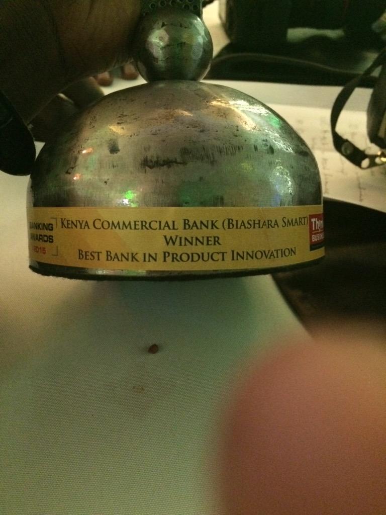 MwauraKimani's tweet photo. @KCBGroup adds yet another: Best Bank in Product Innovation-#Biashar@smart. @kuirab @Denjau #BankingAwards2015 http://t.co/EcRJAbRYFa