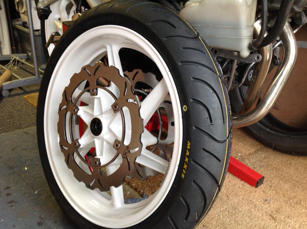 These look nice, back from powdercoat and new tyres fitted