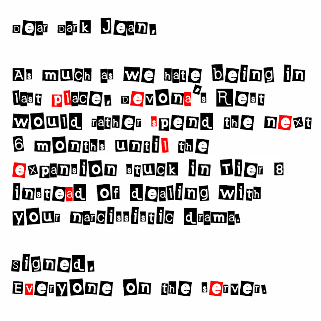 DevonasScandals's tweet photo. The rest of the server is too chicken shit to tell you how they really feel. I'm not. @zZDarkJeanZz http://t.co/6LpK8M6P5Z