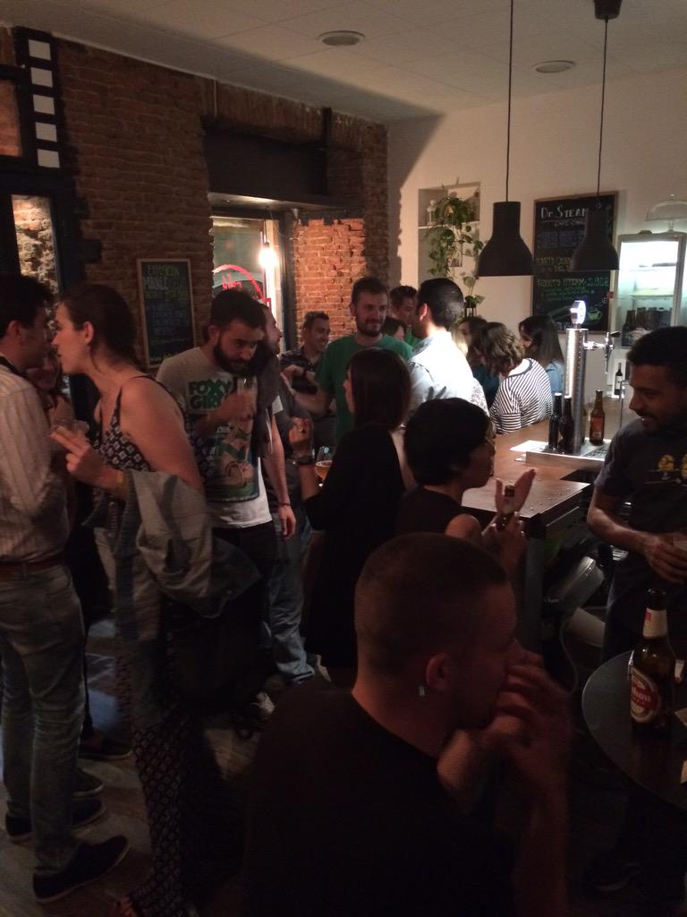 SteamCine's tweet photo. Inauguración de #CALLE2015 con el colectivo @_19_36 al completo! @CALLELavapies @ganasd_lavapies @lavapiesenvivo http://t.co/Vppz3muY5c