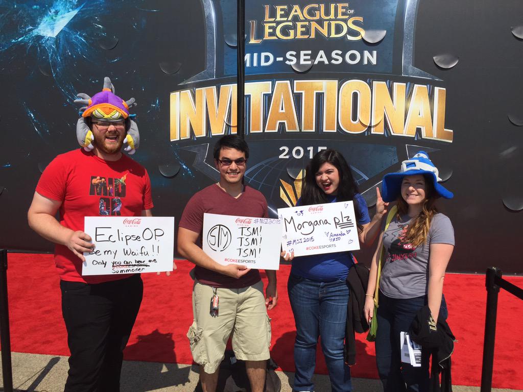 jess_slevin's tweet photo. Ready for today's games!!!! #msi2015 #cokeesports http://t.co/owqVAL0Vks