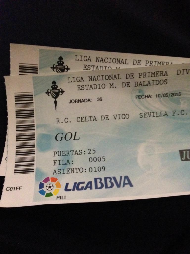 Modazpatos's tweet image. 2 entradas para el Celta- Sevilla son de gol interesados md 🎉🎉