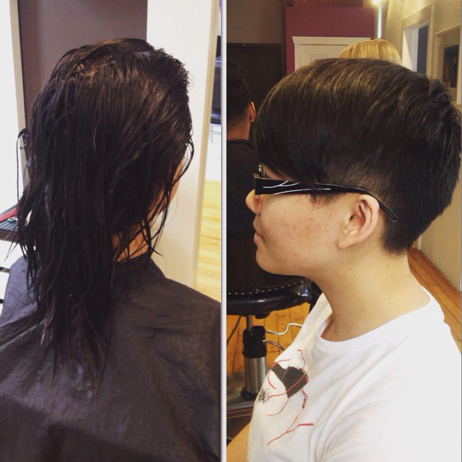 brown_salon's tweet photo. Jin Jin got a big change going from long hair to a fun pixie! Cut by Leanne. @brown_salon #downtownkitchener http://t.co/k1TlxDS9z9