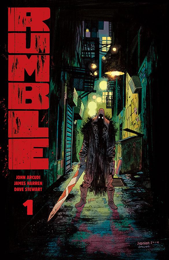IncredCon's tweet photo. Rumble by @ArcudiJohn and @JamesHarren1. It's Louis C.K. meets Robert E. Howard in a David Fincher universe. #badass http://t.co/v7PagS5RGK
