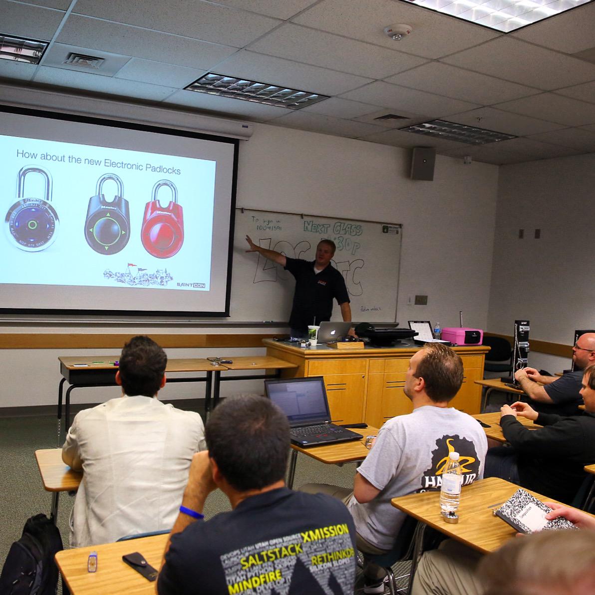 Lock picking fun at the #Hackcenter #OpenWest