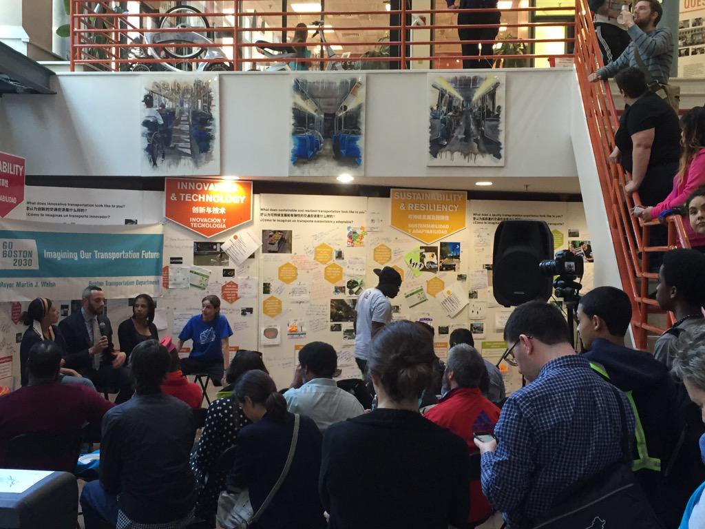 lflockwood's tweet photo. "We all have a role to play in building what we want to see." Awesome conversation at the @GoBoston2030 #VisioningLab http://t.co/uflsfXgQO6