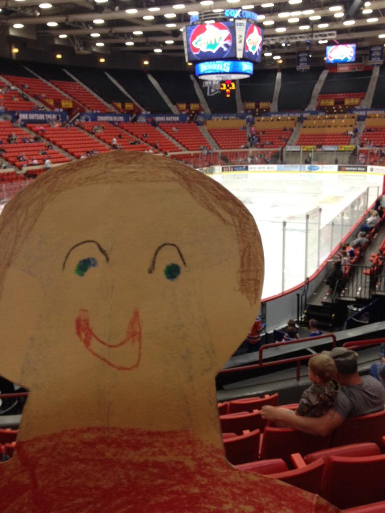 d_gattis's tweet photo. Flat Stanley at his first Oklahoma City Barons game #flatstanley  #OKCBarons http://t.co/F8lbgUZjvR